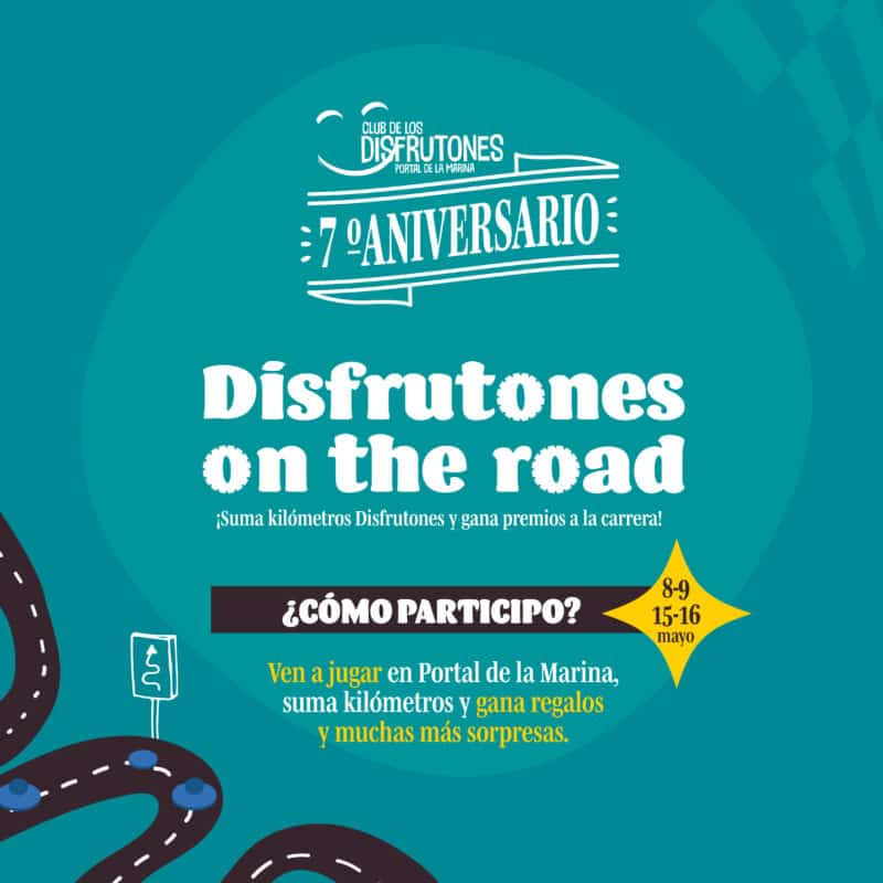 Cartel 7º aniversario Disfrutones on the road