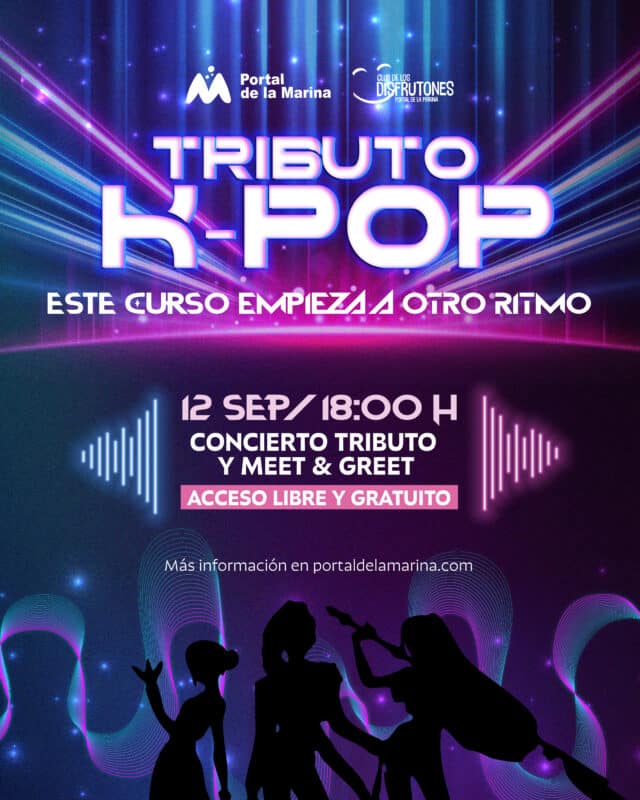 Cartel del Tributo K-Pop en Portal de la Marina, 12 de septiembre